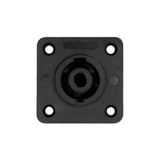 PLUG SPEAKON 4 VIAS FEMEA PAINEL QUADRADO 4 FUROS - JCSP0001