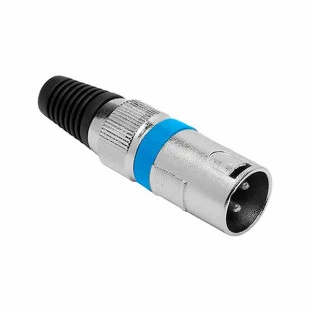 PLUG CANNON XLR CSR MACHO PROFISSIONAL AZUL Q34BL - 0446