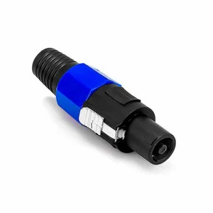 PLUG SPEAKON 4 VIAS MACHO AZUL COM TRAVA - PGSP0002