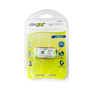 BATERIA PARA TELEFONE FLEX GOLD SEM FIO AAA 2.4V 600MAH - FX-70U