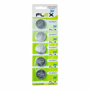 BATERIA LITHIUM FLEX GOLD 3V CR2477 C/5 - FX-CR2477