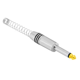 PLUG P10 MONO PROFISSIONAL METAL MOLA ESPAÇADA COM ANEL PRETO - PGPZ0025