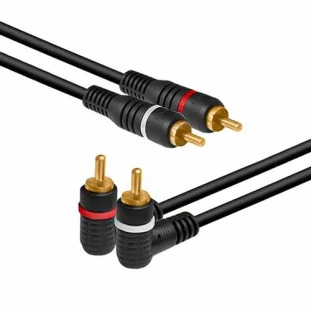 STORM CABO RCA 4MM 2+2 C/ FIO TERRA E PLUG DOURADO RETO/90 1,5M PRETO -CBRC0006