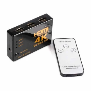 SWITCH HDMI STORM 3X1 FULL HD/ 3D/ 1.4V/ 4K (COM CONTROLE REMOTO) - CHSL0006