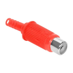 PLUG RCA PLASTICO FEMEA PONTA NIQUEL VERMELHO - JCRC0008