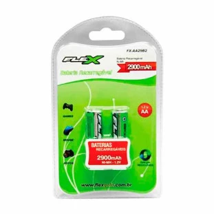 PILHA RECARREGAVEL FLEX GOLD AA 1,2V 2900MAH C/2 - FX-AA29B2