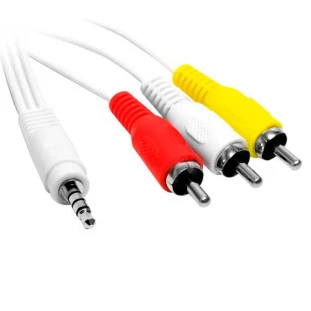 CABO P2 4C X 3 RCA STORM NIQUEL 1,8M BRANCO (CONVERSOR DIGITAL) - CBRC0017