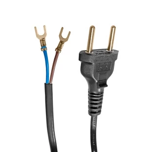 MXT CABO DE ENERGIA PARA FERRO 2 X0,75MM 1,85M PRETO TERMINAL FORQUILHA ABERTO - FR