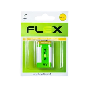 FLEX GOLD BATERIA ZINCO CARBOBO 9V (CARTELA) - FX-9Z1 - FR