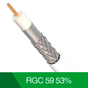 CABO COAXIAL CABLETECH RGC59 75R COM 53% DE MALHA BRANCO (BOBINA 305M)