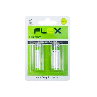 FLEX GOLD PILHA ALCALINA AA 1.5V LR6 (C/2) - FX-AAK2 - FR