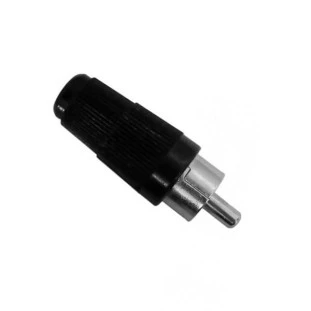 PLUG RCA PLASTICO PRETO - XDL070