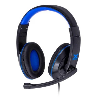 VINIK HEADSET GAMER VX GAMING V BLADE II P2 ESTEREO COM MICROFONE E AJUSTE DE HASTE PRETO E AZUL - 29379 - FR