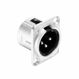 PLUG CANNON XLR PAINEL MACHO METAL - PGCN0018