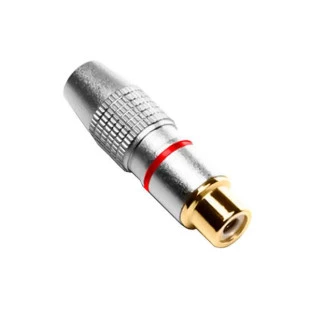 PLUG RCA FEMEA PROFISSIONAL VERMELHO - JCRC0010