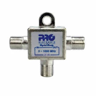 TOMADA T PROELETRONIC SOLDER BACK 5-1000MHZ 20DB - PQTT-1220B - FR20