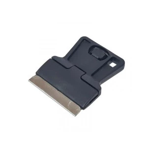 RASPADOR MINI RATINHO DE PLASTICO PRETO COM 1 LAMINA PARA INSULFILM - INSF0014 - FR