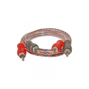 STORM CABO RCA 4MM 2X2 TRANSPARENTE PRETO/VERMELHO 1M - CBRC0037