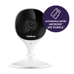 CAMERA INTELBRAS INTERNA WI-FI FULL HD IMX C  C/ MICROSD 32GB BRANCA - 4565614