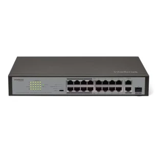 SWITCH INTELBRAS NAO GERENCIAVEL 16 PORTAS FAST POE 2P GIGA 1P SFP COMBO SF 1821 POE - 4760039