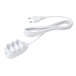 EXTENSAO ELETRICA INTELBRAS 3 TOMADAS 2 PINOS 10A 5M CABO PP 2X0,75MM BRANCO EXT 2005 - 4830151