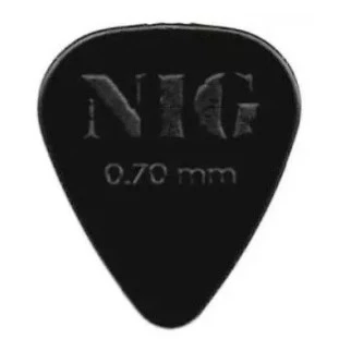 PALHETA PARA VIOLAO NIG 0.70MM PRETA C/12 - PN070