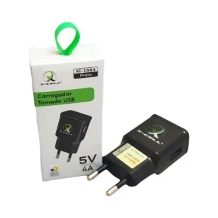 CARREGADOR TOMADA XCELL 4A C/ 1USB PRETO (ANATEL) - XC-USB-9